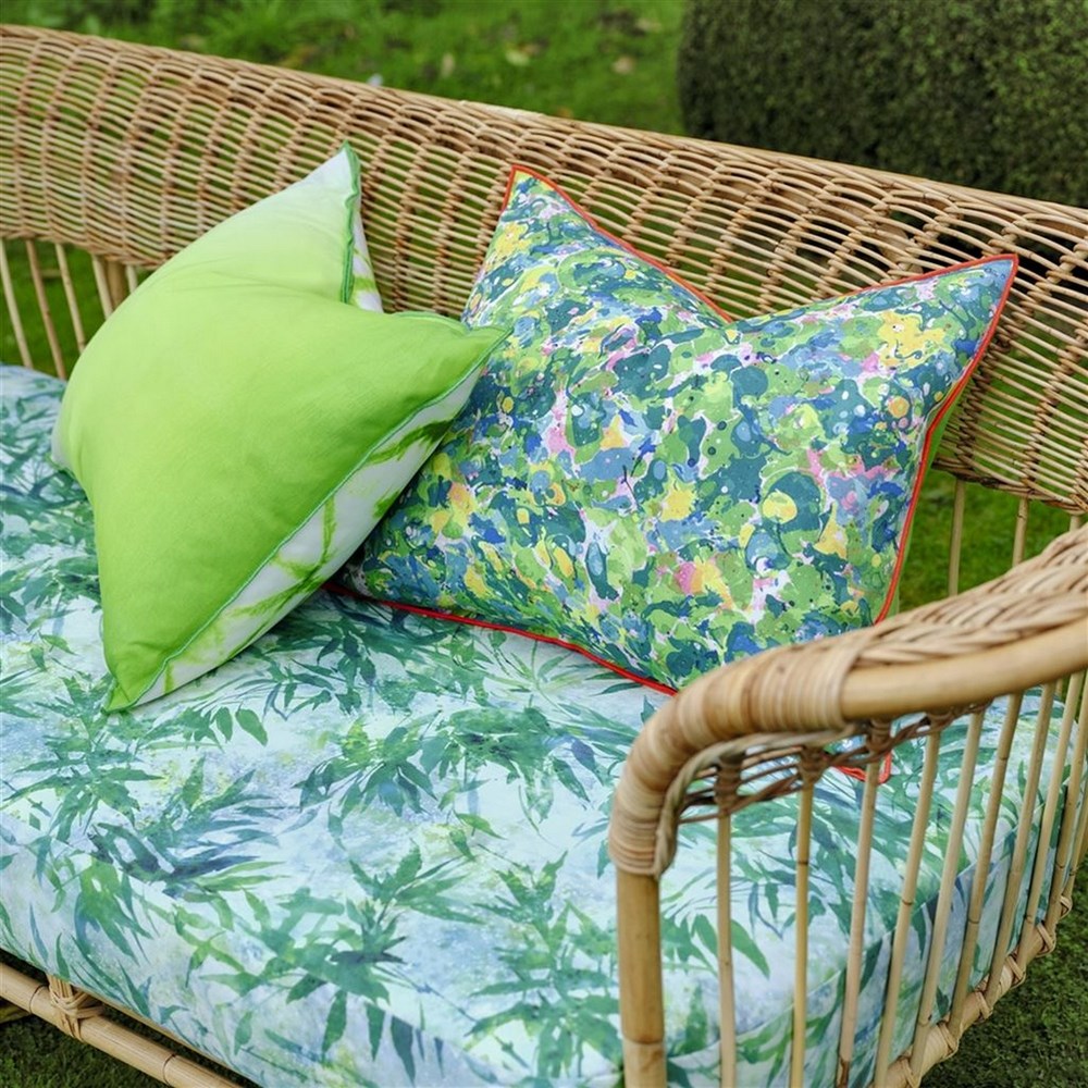 Odisha Outdoor Cushion By Designers Guild in Peridot Green